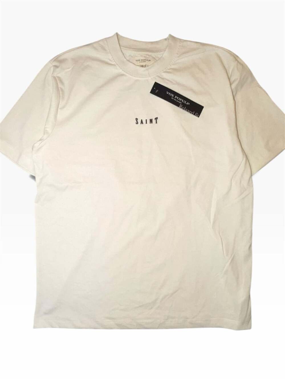 Vox Populi Saint T-Shirt Size L Relaxed Fit White Graphic